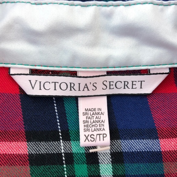 Victoria’s Secret Red Plaid Button Down Nightgown - Picture 5 of 7